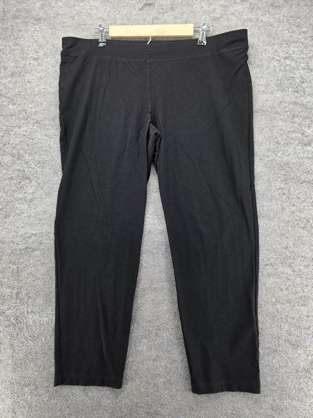 Eileen Fisher Ponte Dress Pants Womens XL Black Slim Tapered Pull On Stretch